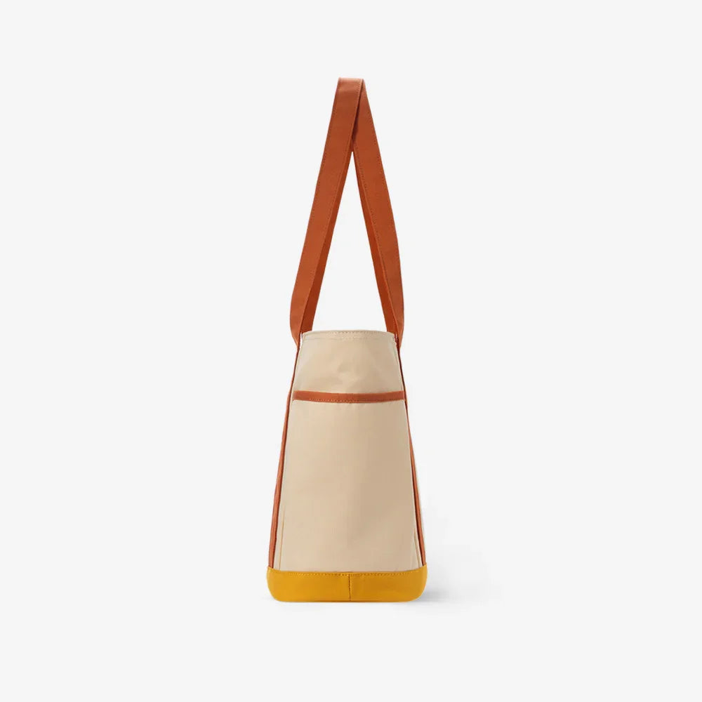 NGAP トートバッグ ベージュ/オレンジ MaH Beige Canvas Tote Bag For Travel – MaH Japan