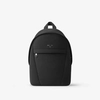 黒のミニバックパック、シンプルデザイン、都市生活に最適、前面ポケット付き