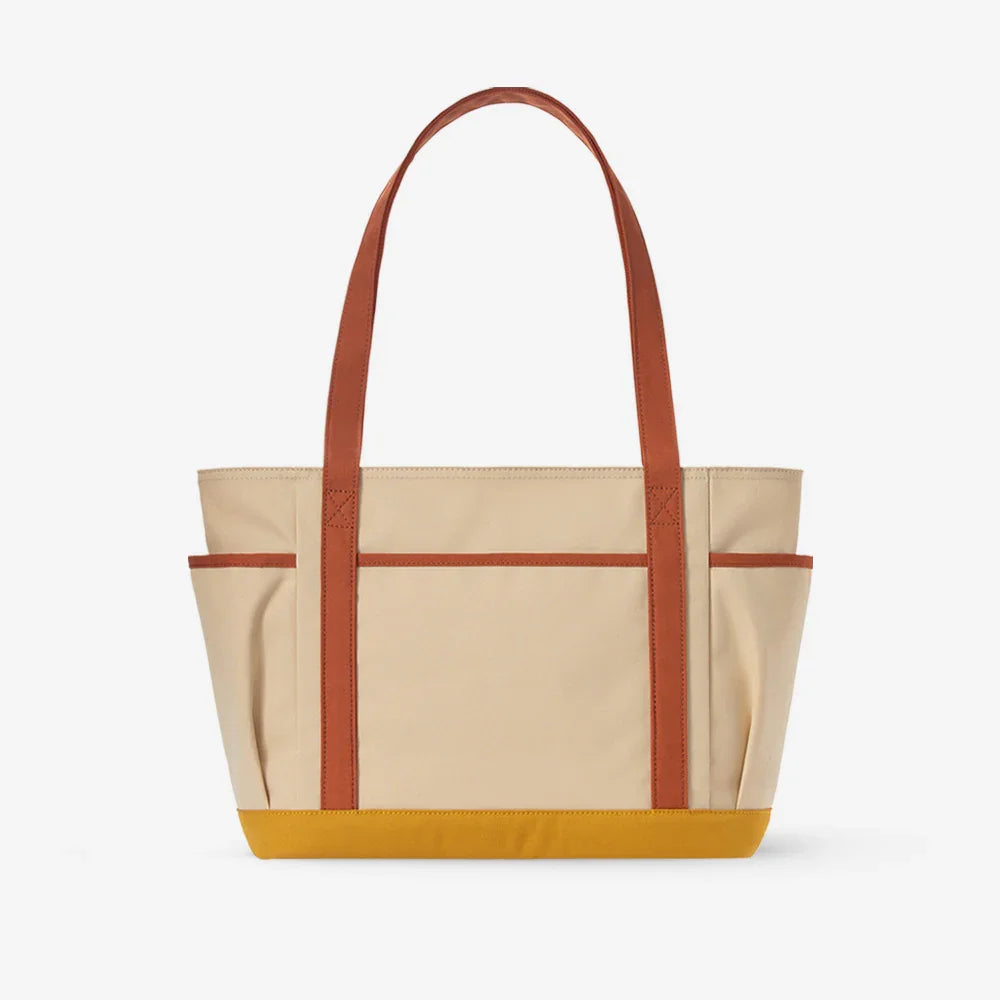MaH Beige Canvas Tote Bag For Travel – MaH Japan